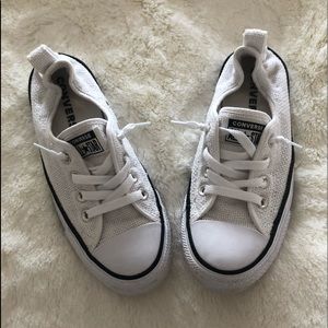 Ladies White Mesh Converse Sneakers Size 7